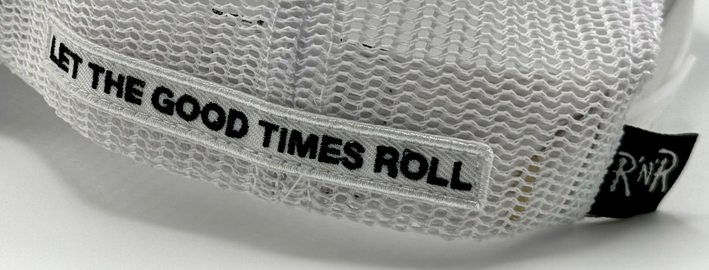 White Twill Oval Record Label Trucker