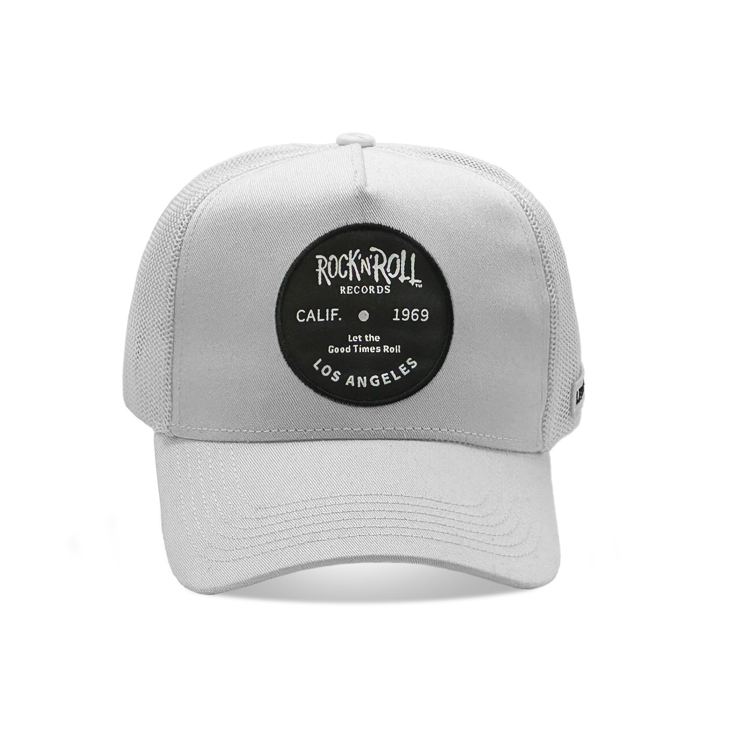White Twill Record Label Trucker
